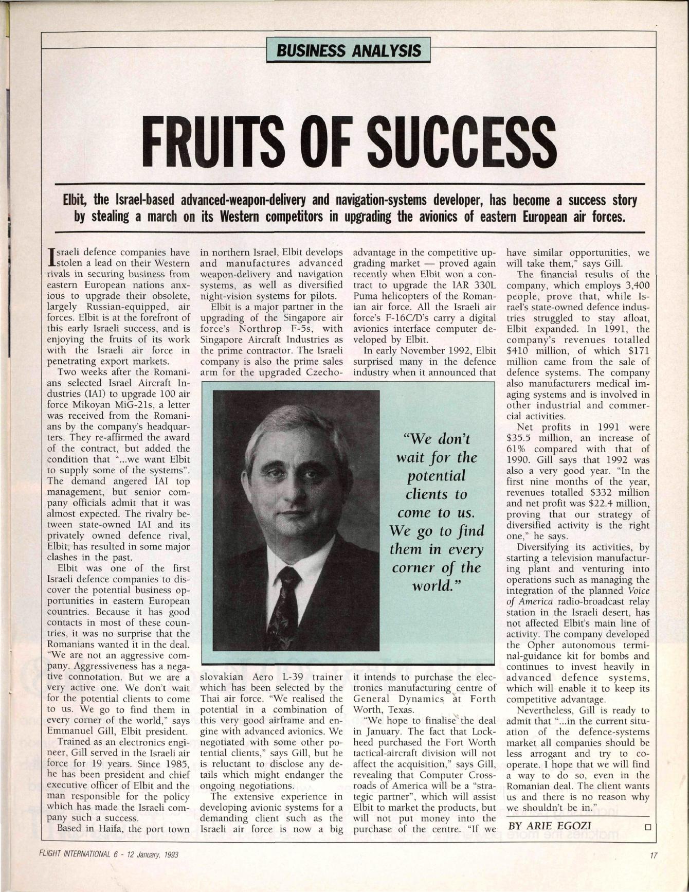 1993 Fruits of Success article preview
